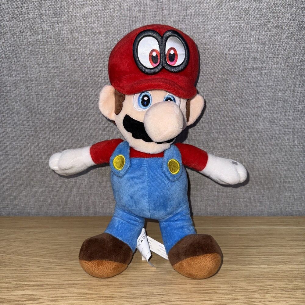 Nintendo Super Mario Odyssey Mario Cappy Plush Stuffed Toy 10-12”